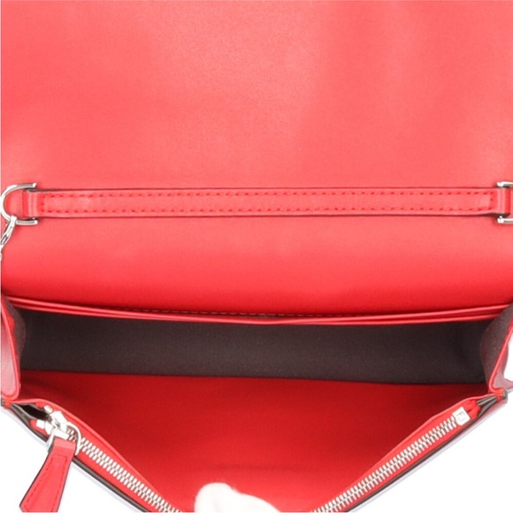 Fendi F is Fendi Chain Red Calfskin Leather Envelope Shoulder & Crossbody Bag ✨✨ - Picture 10 of 14